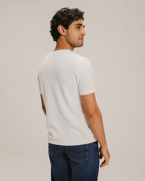 Playera Estructurada Blanca